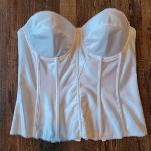 Dominique White Strapless Corset Bustier Bra Top
